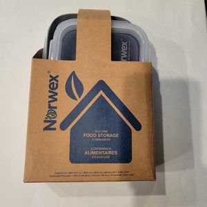 Norwex Silicone Food Storage Containers L/XL (set of 2)-NWOT